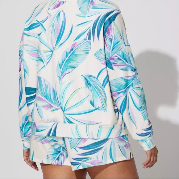 TORRID Terry Cloth Beach Leaves Sweatshirt and Split-side Beach Shirts size 2X - Picture 3 of 9